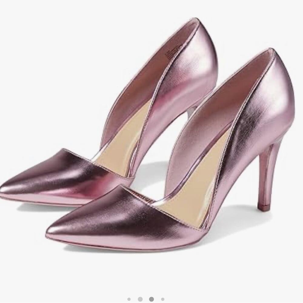 Mia Cia Metallic Pink Pointed Toe Classic Pump Heel, NEW, Size 7.5, MSRP $100